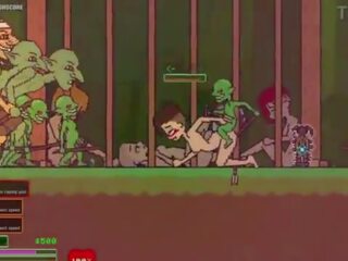 Captivity &vert; tahap 3 &vert; telanjang perempuan survivor perkelahian dia cara melalui cabul goblins tapi fails dan mendapat kacau keras menelan liters dari air mani &vert; animasi pornografi permainan gameplay p3