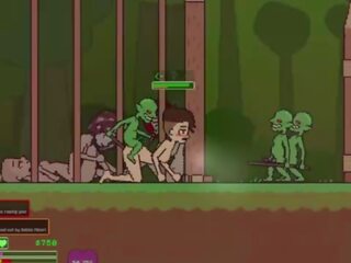 Captivity &vert; stadium 3 &vert; naken kvinnlig survivor fights henne sätt genom randy goblins men fails och blir körd hård svälj liters av sperma &vert; hentai spel gameplay p3