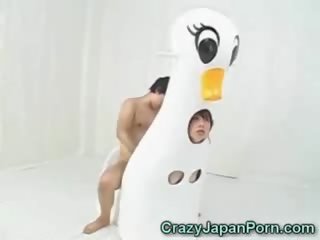 Japanska duck adolescent facialed!