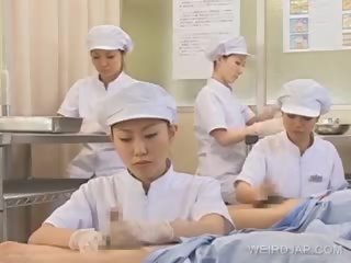 ญี่ปุ่น พยาบาล การทำงาน ขนดก หำ